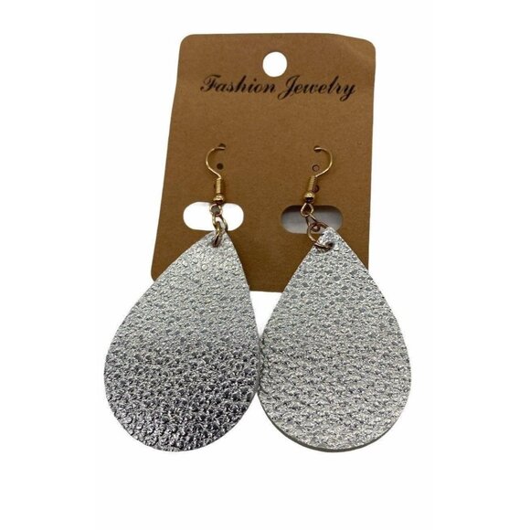 Women's Sliver Teardrop Statement Earrings Fashion Jewelry Hook Style Lightweigh - Picture 1 of 7